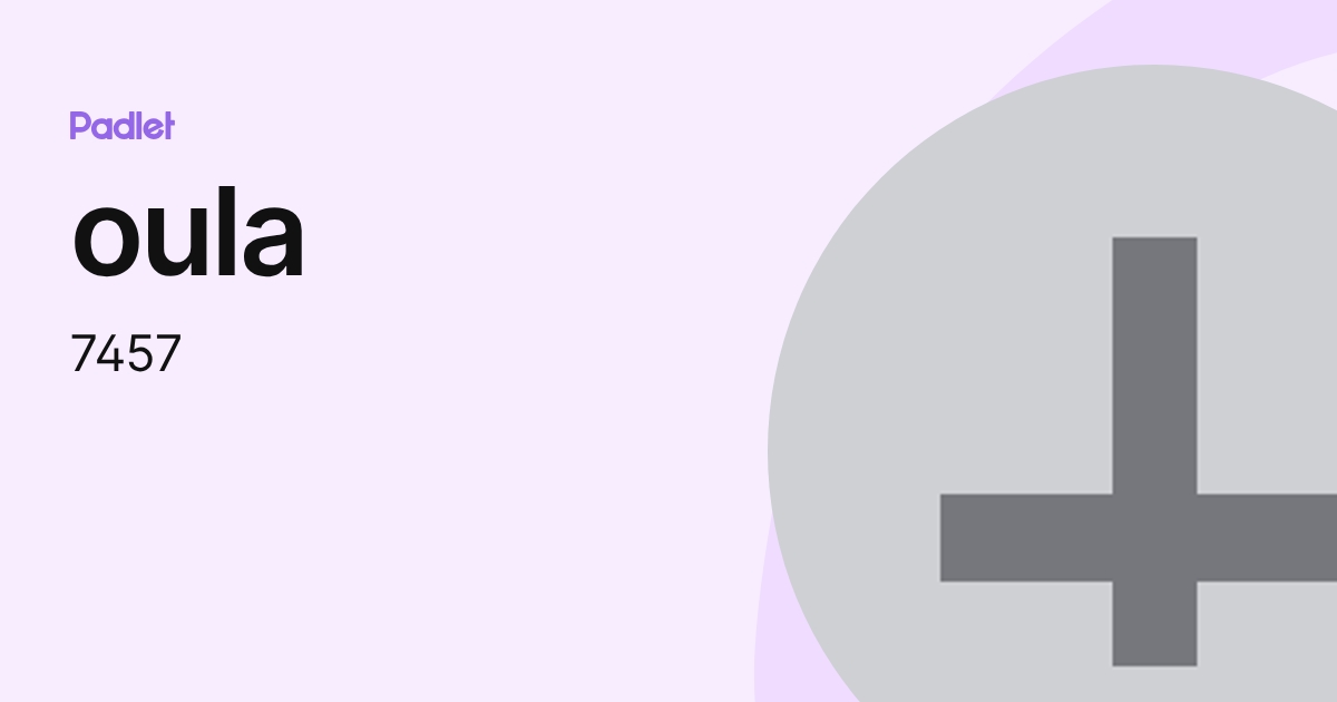 oula (7457) profile | Padlet