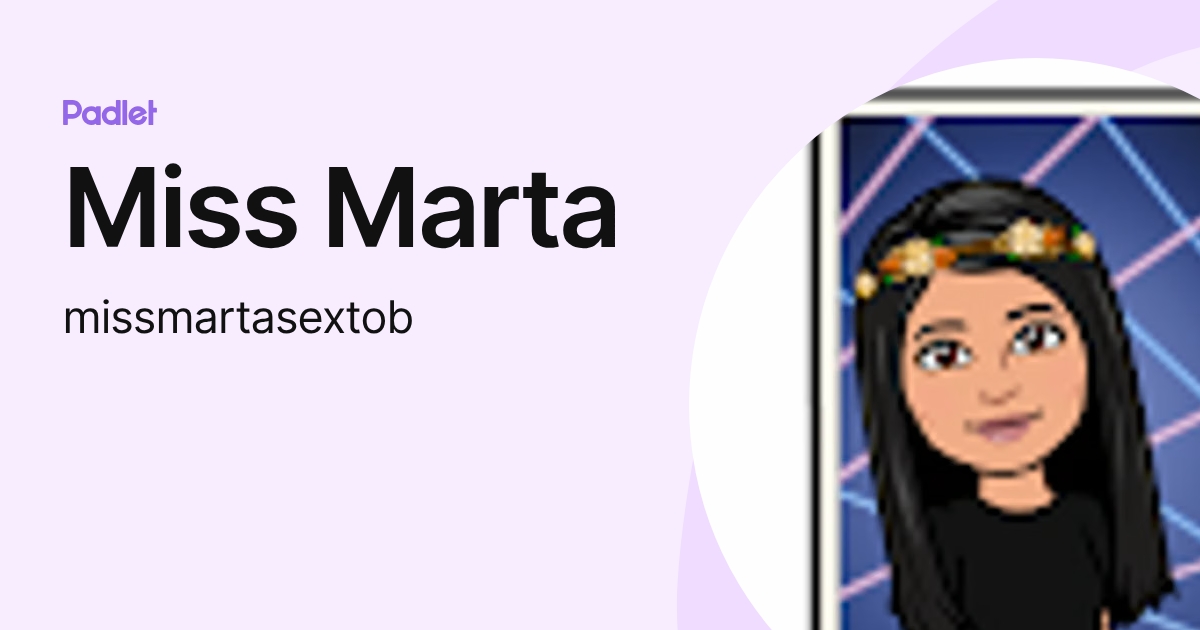 Miss Marta (missmartasextob) profile | Padlet