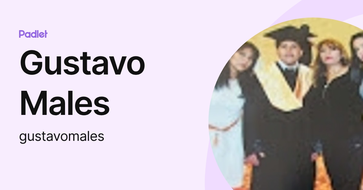 Gustavo Males (gustavomales) profile | Padlet