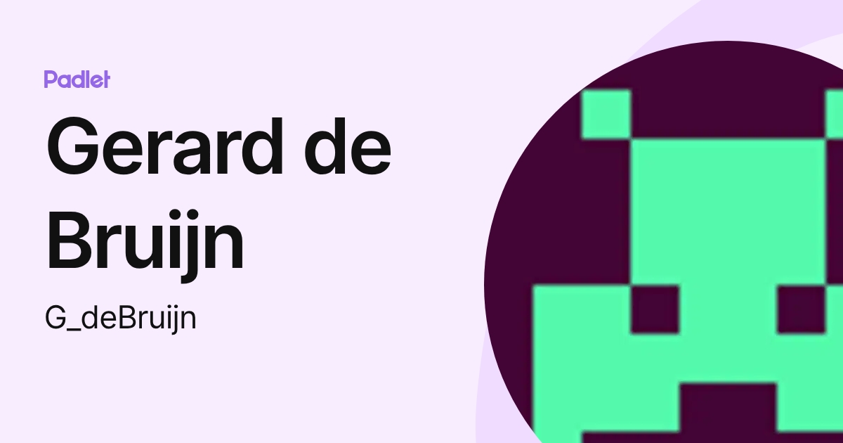Gerard de Bruijn (G_deBruijn) profile | Padlet