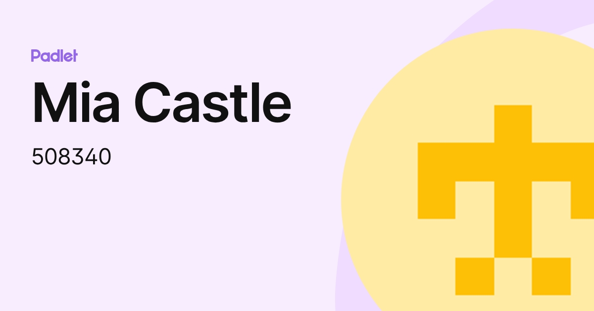 Mia Castle (508340) profile | Padlet