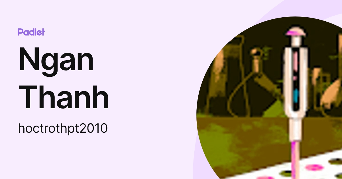 Ngan Thanh (hoctrothpt2010) profile | Padlet
