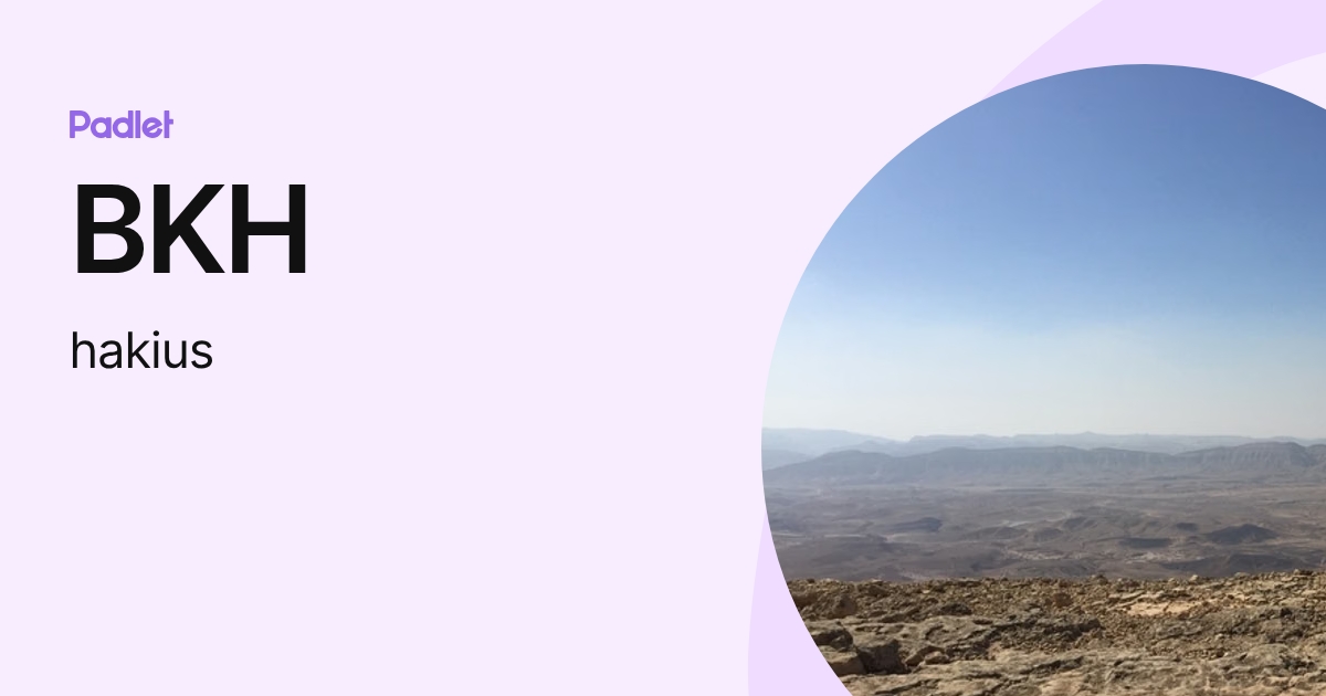 Profil von BKH (hakius) | Padlet