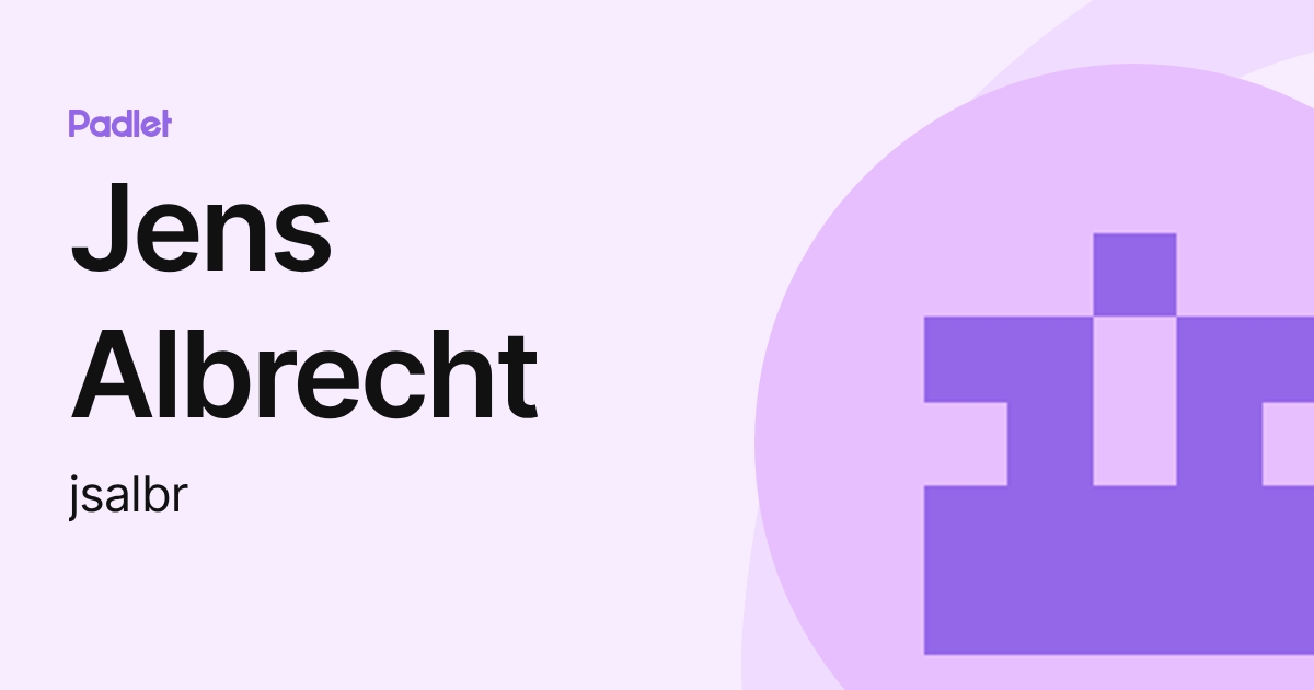 Jens Albrecht (jsalbr) profile | Padlet