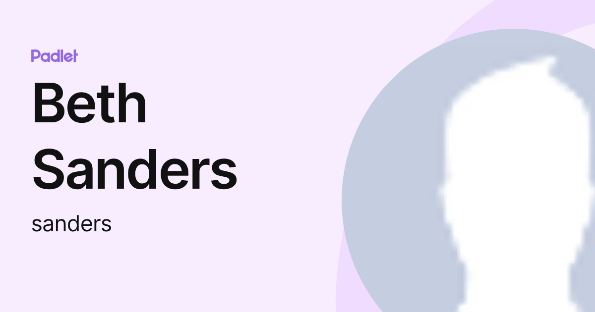 Beth Sanders (sanders) profile | Padlet