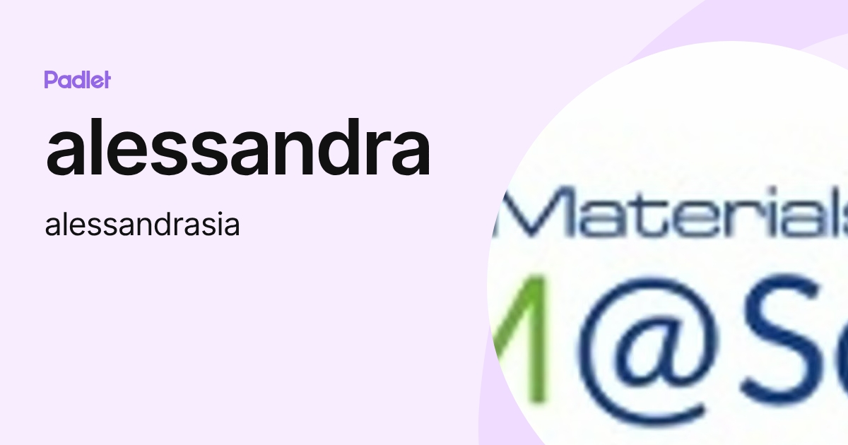 alessandra (alessandrasia) profile | Padlet