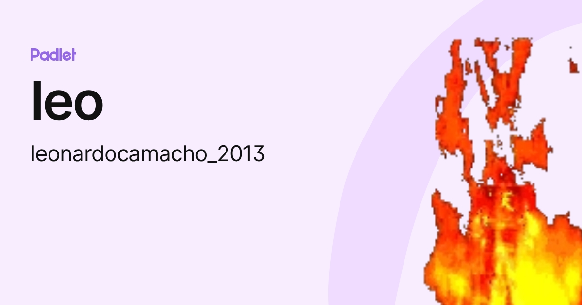 leo (leonardocamacho_2013) profile | Padlet