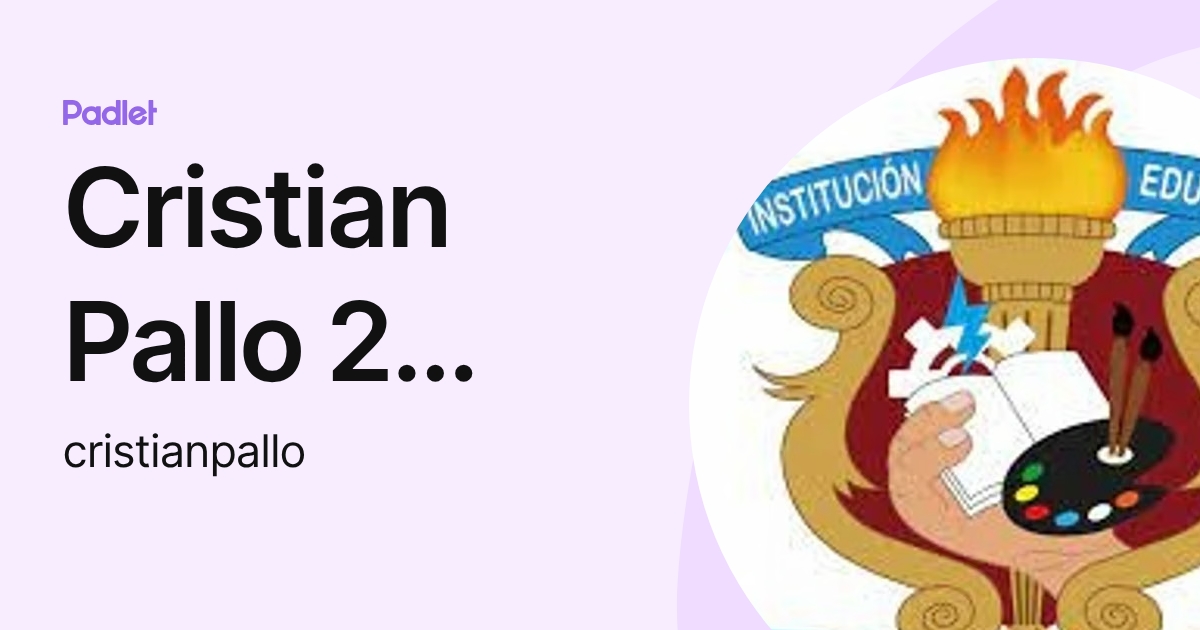 Cristian Pallo 2´´A2´´ (cristianpallo) profile | Padlet