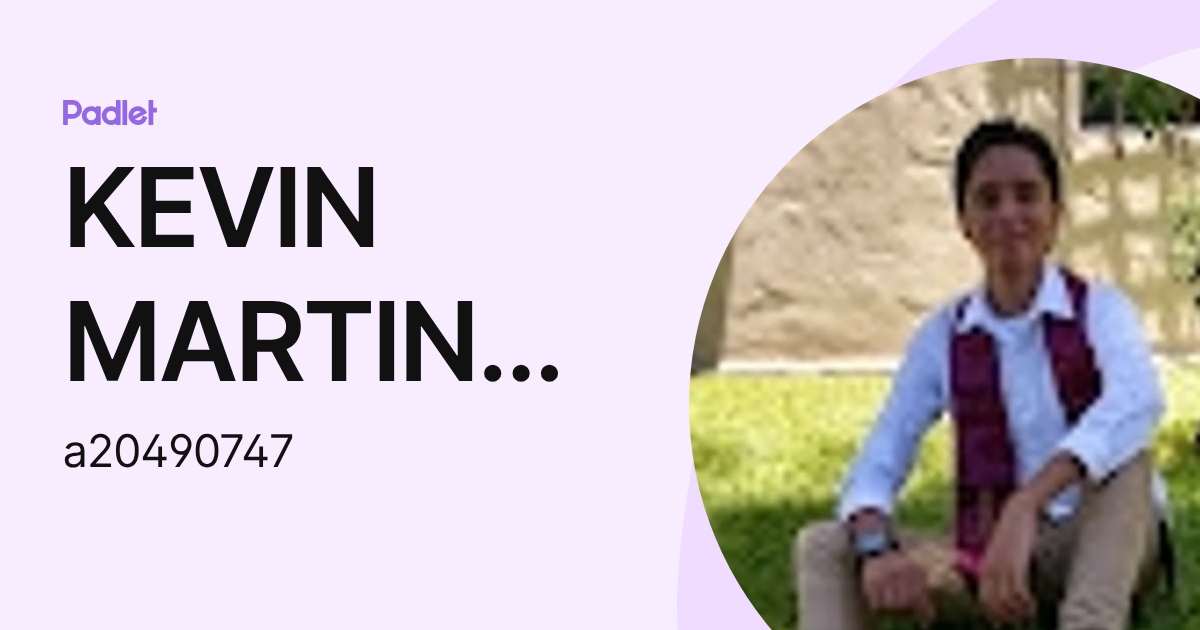 KEVIN MARTIN MARTINEZ FAUSTO (a20490747) profile | Padlet