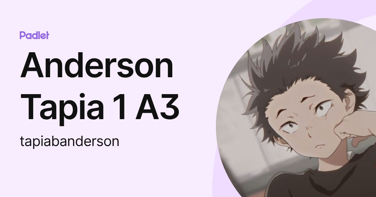 Anderson Tapia 1 A3 (tapiabanderson) profile | Padlet