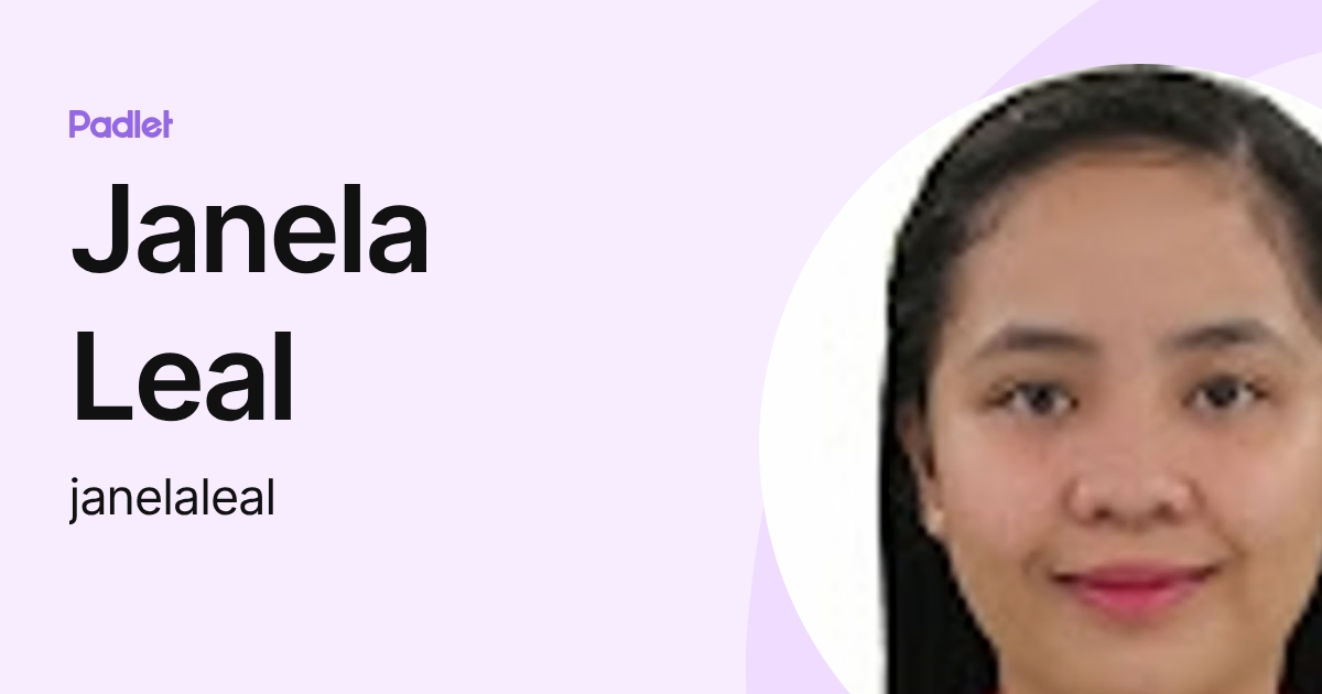 Janela Leal (janelaleal) profile | Padlet