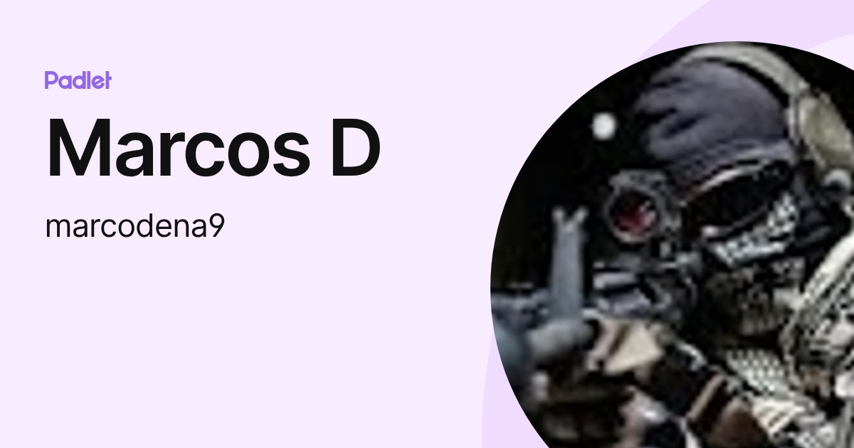 Marcos D (marcodena9) profile | Padlet