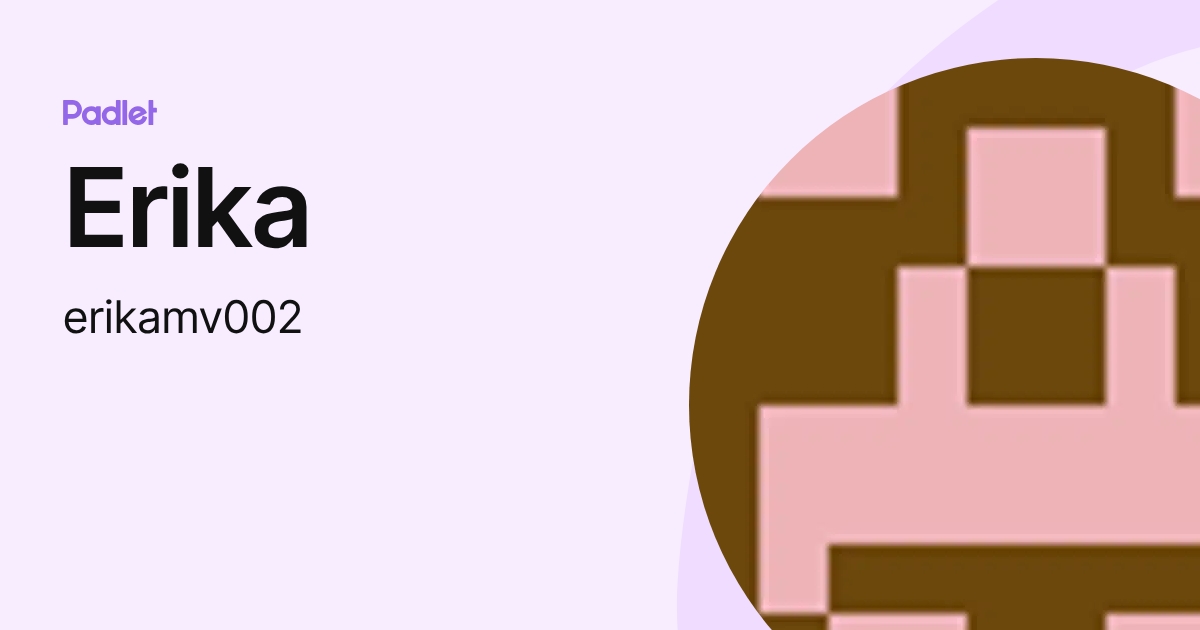 Erika (erikamv002) profile | Padlet