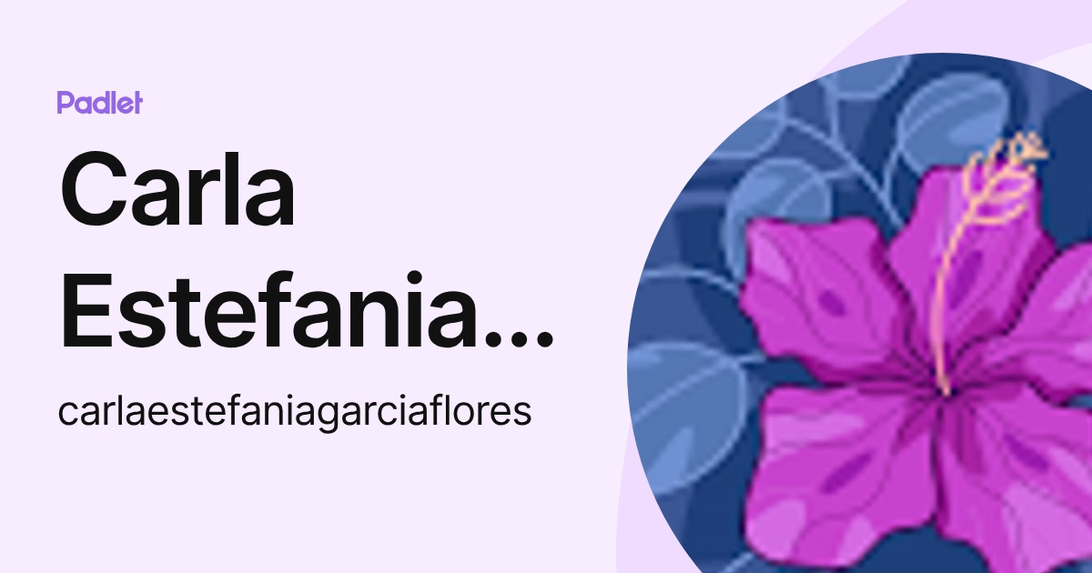 Carla Estefania Garcia Flores (carlaestefaniagarciaflores) profile | Padlet