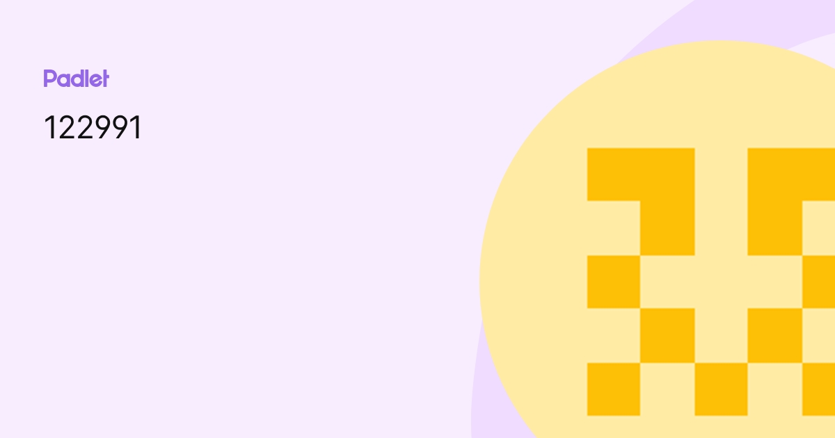122991 profile | Padlet