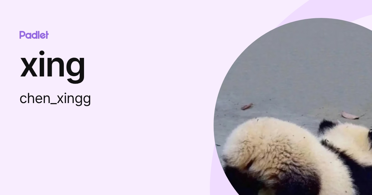 xing (chen_xingg) profile | Padlet