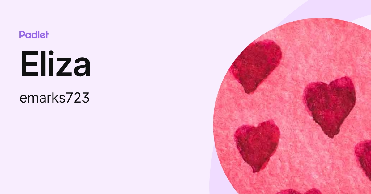 Eliza (emarks723) profile | Padlet