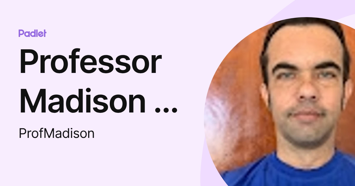 Professor Madison - Personal Educação Física (ProfMadison) profile | Padlet