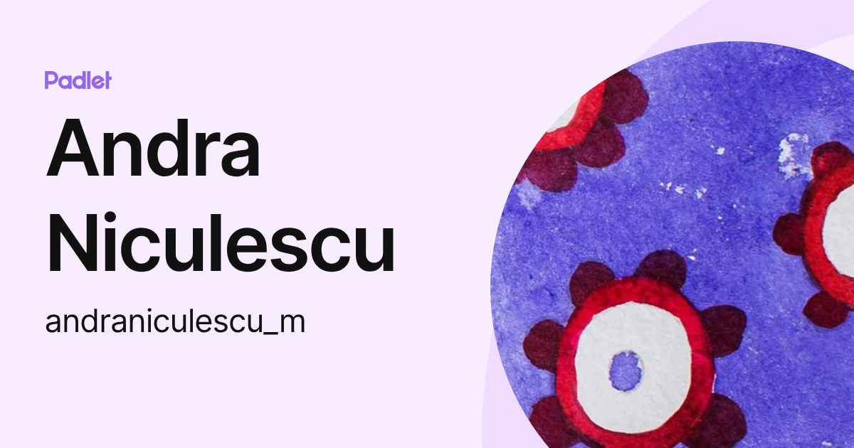 Andra Niculescu (andraniculescu_m) profile | Padlet