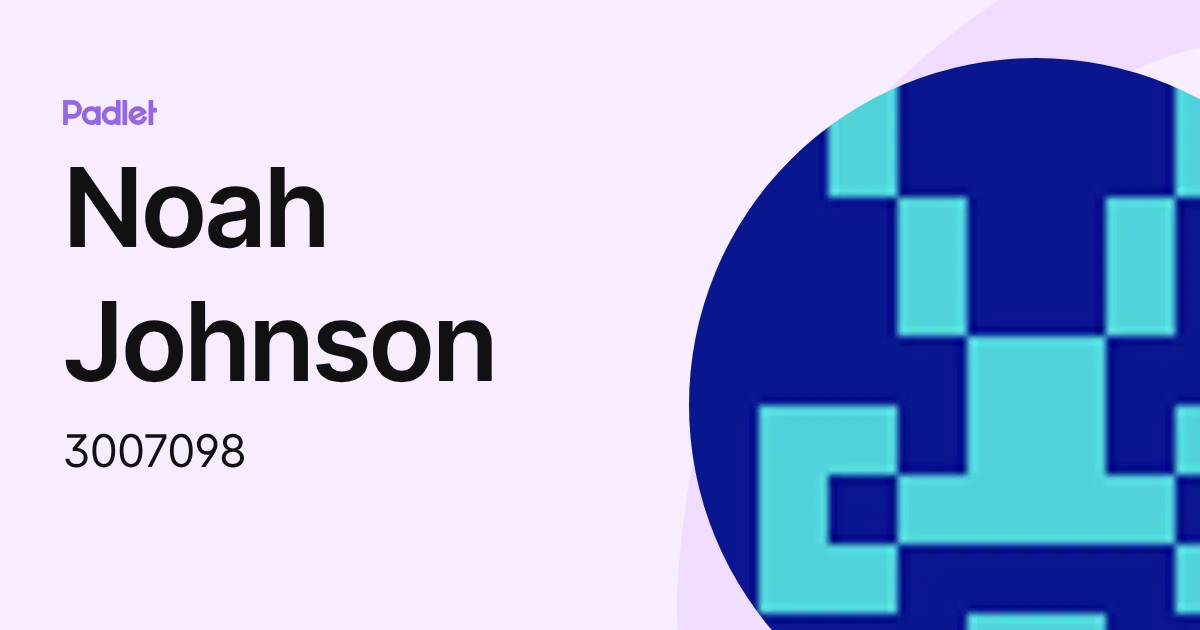 Noah Johnson (3007098) profile | Padlet