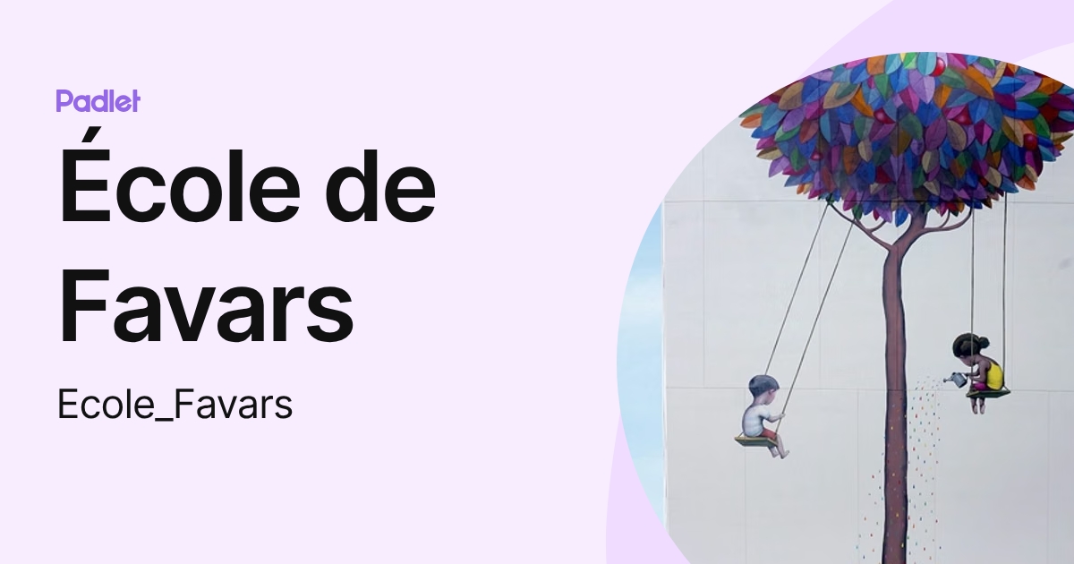 École de Favars (Ecole_Favars) profile | Padlet