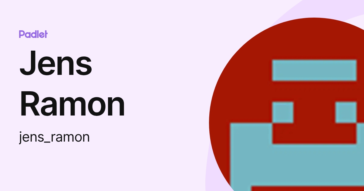 Jens Ramon (jens_ramon) profile | Padlet