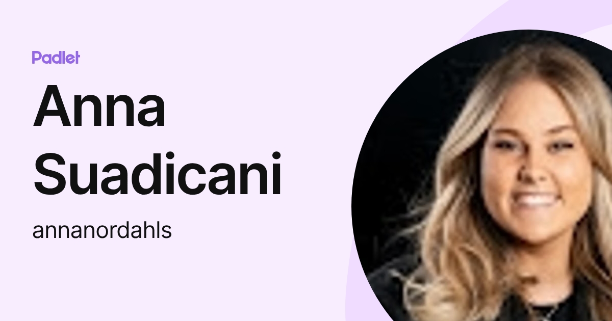Anna Suadicani (annanordahls) profile | Padlet
