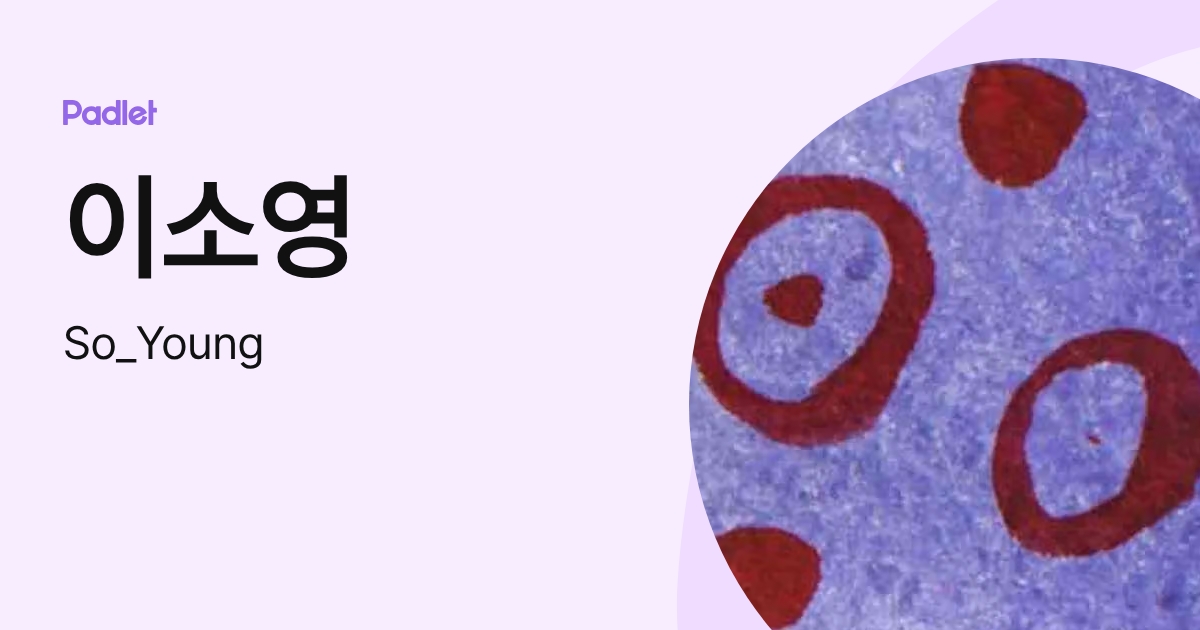 이소영 (So_Young) profile | Padlet