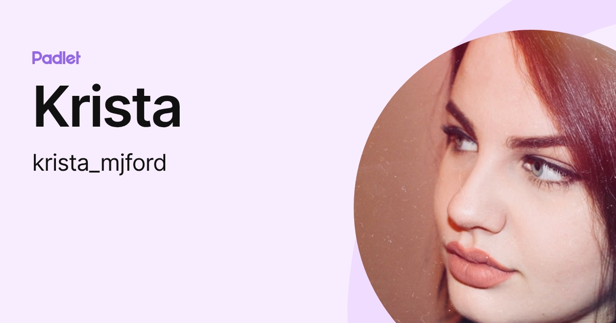 Krista (krista_mjford) profile | Padlet