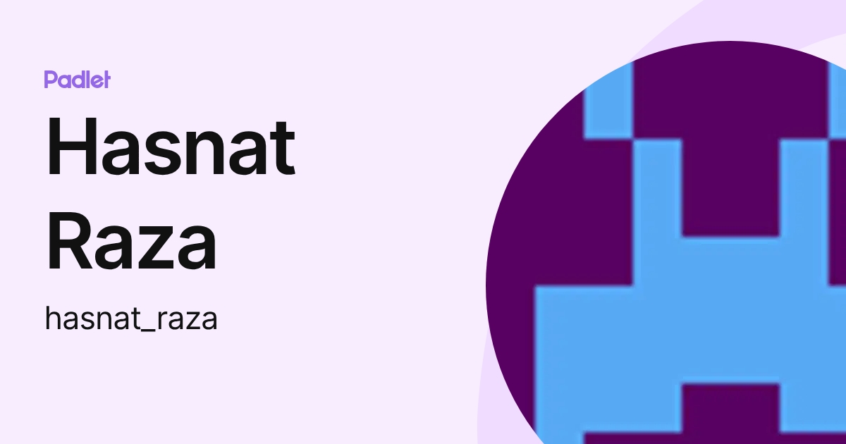 Hasnat Raza (hasnat_raza) profile | Padlet