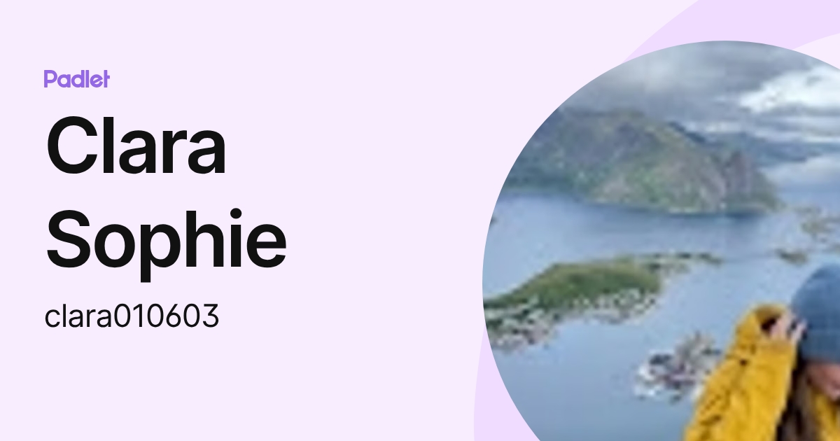 Clara Sophie (clara010603) profile | Padlet
