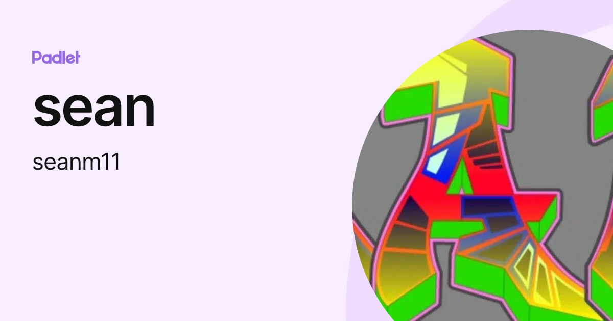 sean (seanm11) profile | Padlet