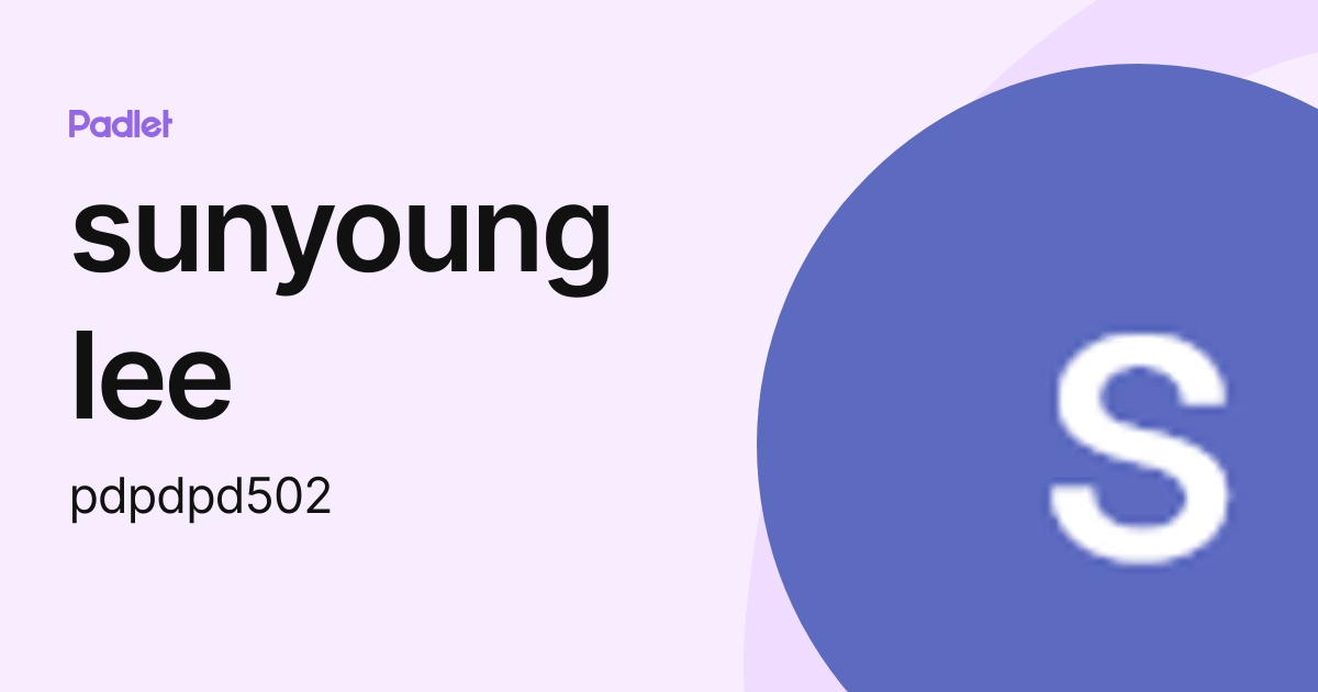 Sunyoung Lee pdpdpd502 Profile Padlet sunyoung-lee-pdpdpd502-profile-padlet