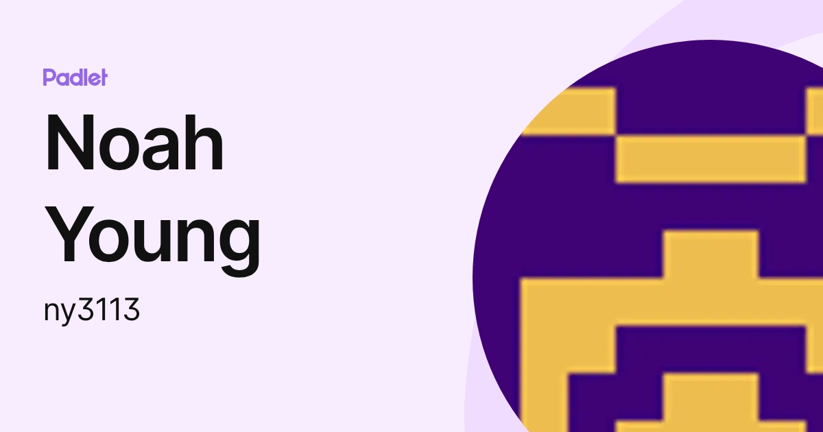 Noah Young (ny3113) profile | Padlet