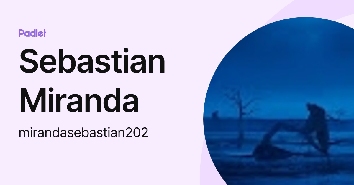 Sebastian Miranda (mirandasebastian202) profile | Padlet