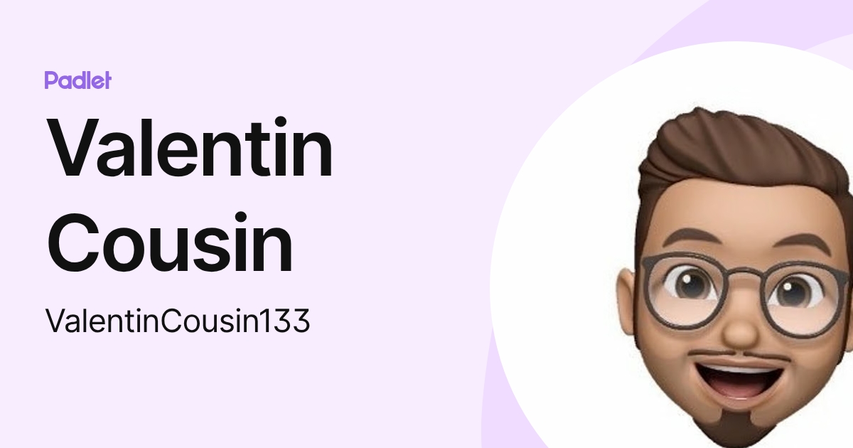 Valentin Cousin (ValentinCousin133) profile | Padlet