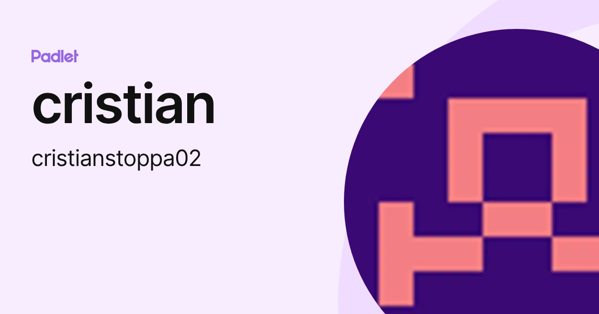 cristian (cristianstoppa02) profile | Padlet