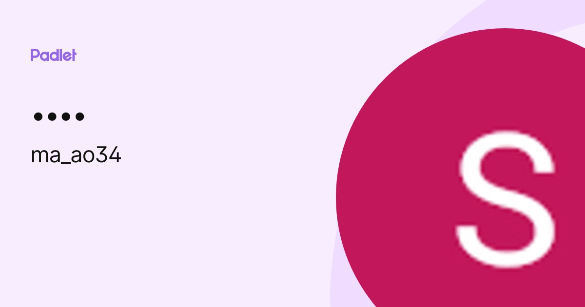 Ma Ao34 Profile Padlet