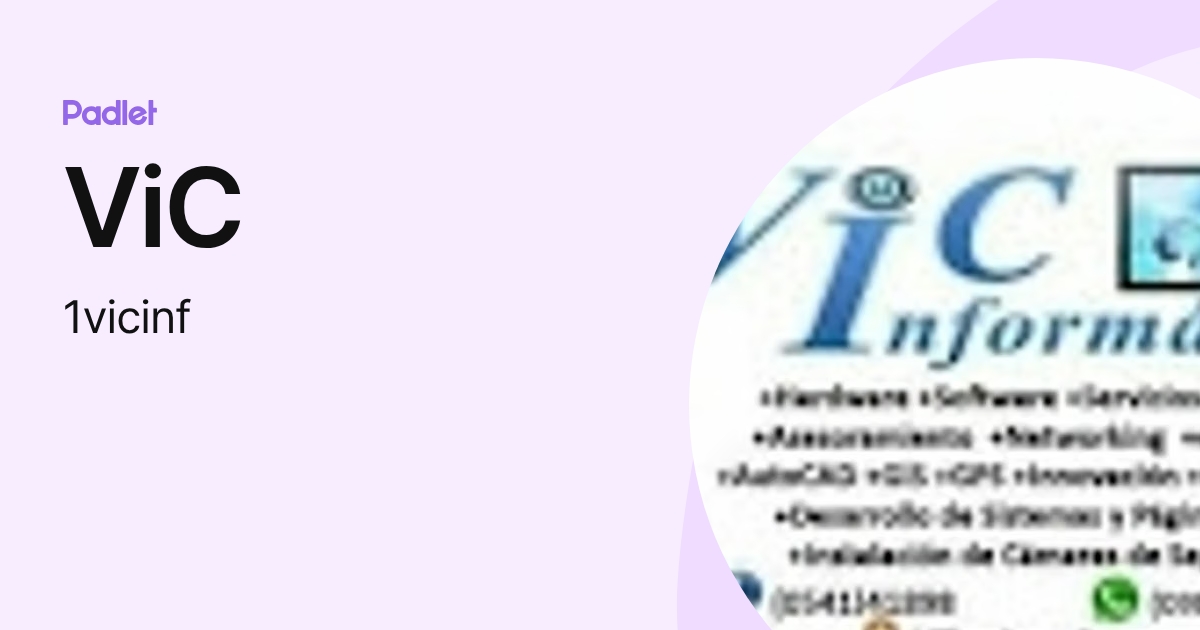 ViC (1vicinf) profile | Padlet