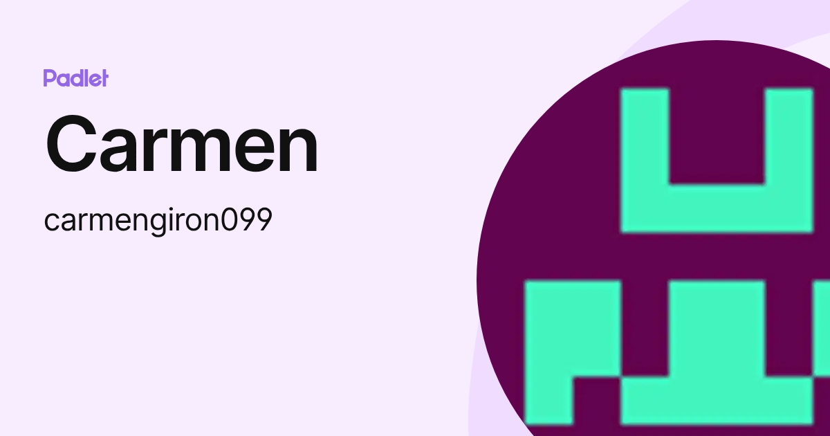 Carmen (carmengiron099) profile | Padlet