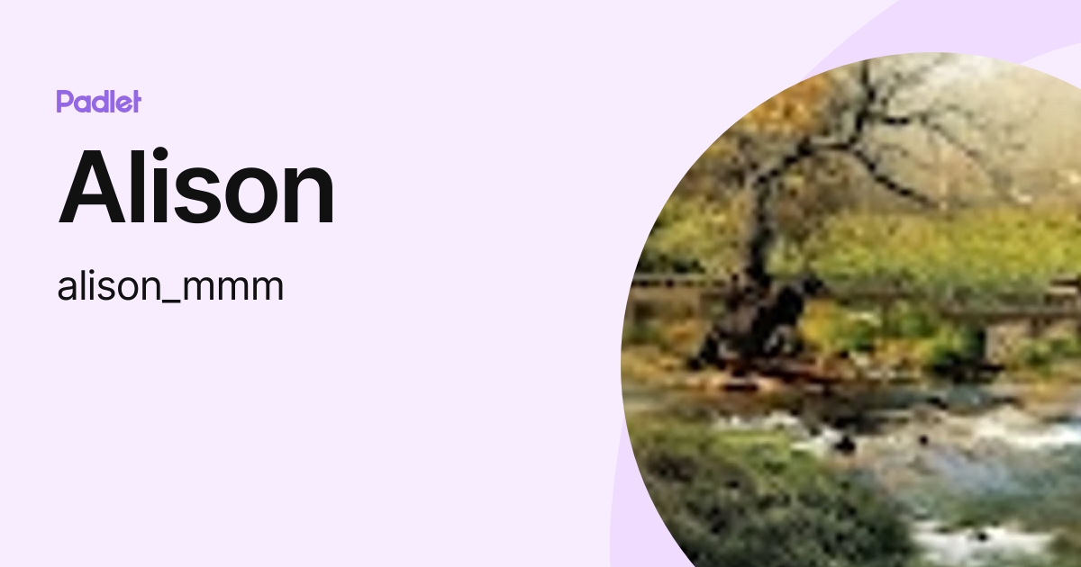 Alison Alison Mmm Profile Padlet