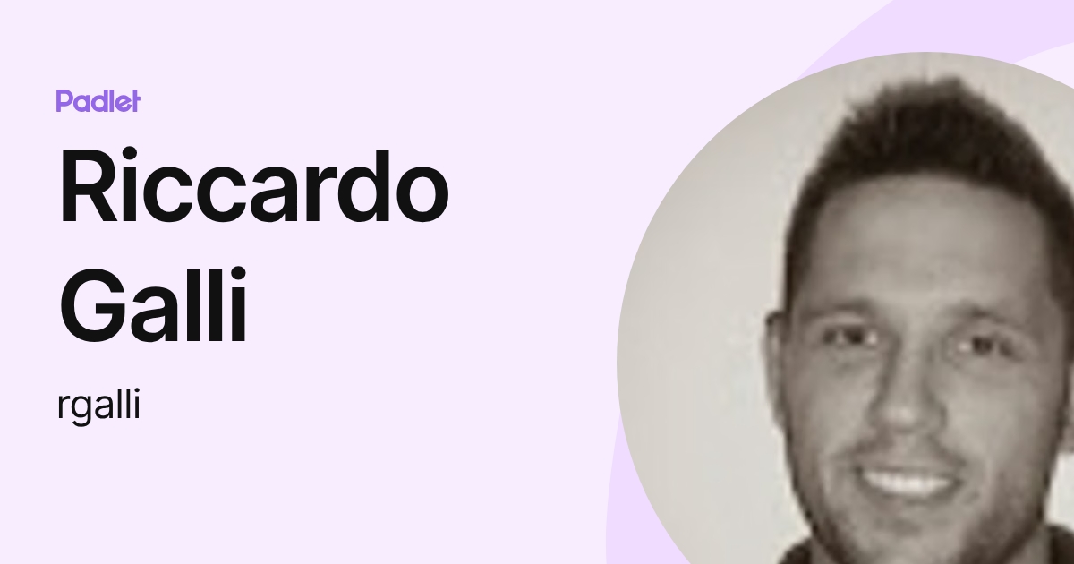 Riccardo Galli (rgalli) profile | Padlet