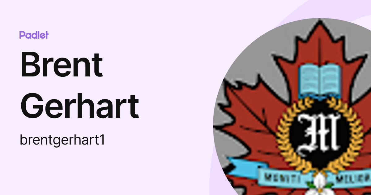 Brent Gerhart (brentgerhart1) profile | Padlet