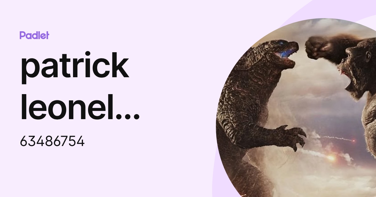 patrick leonel stefano yanarico pari (63486754) profile | Padlet
