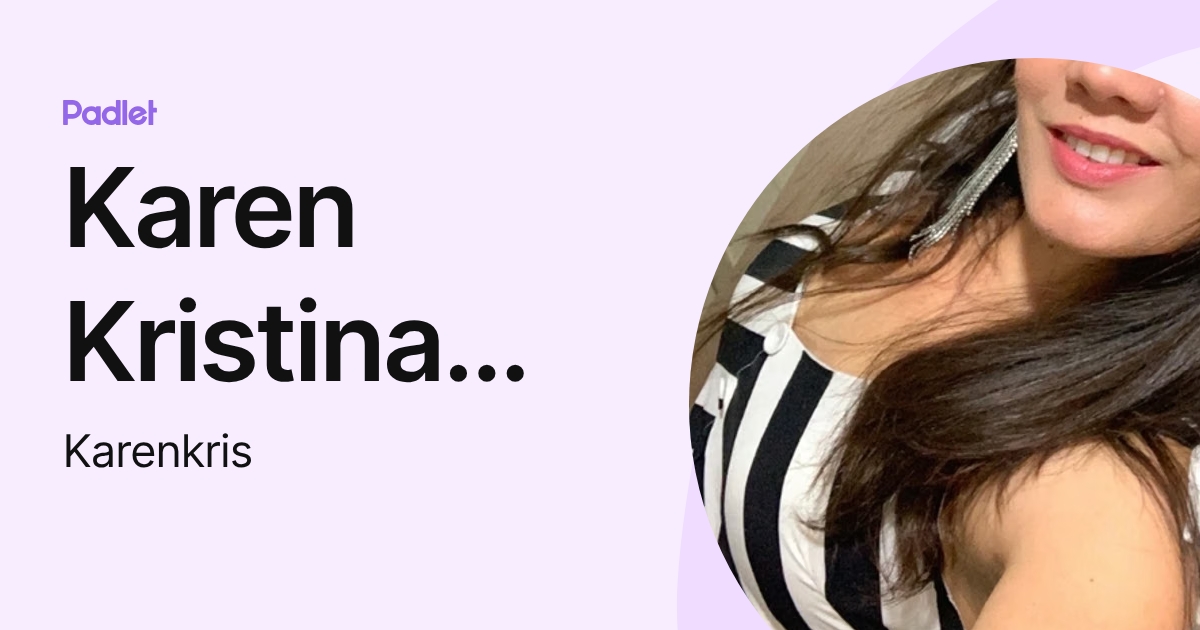 Karen Kristina Soares Simões (Karenkris) profile | Padlet