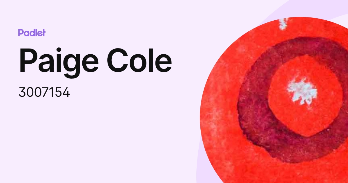 Paige Cole (3007154) profile | Padlet