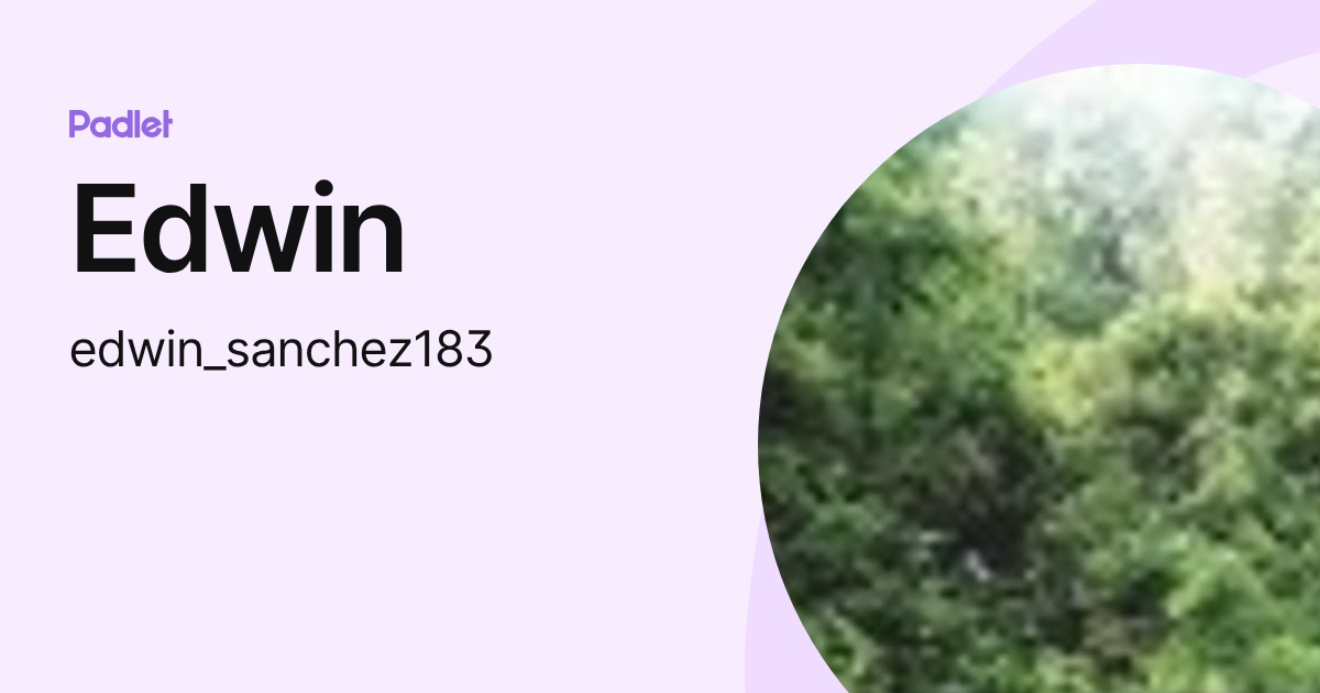 Edwin (edwin_sanchez183) profile | Padlet