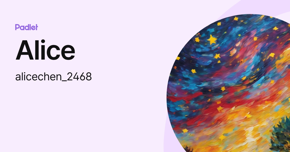 Alice (alicechen_2468) profile | Padlet