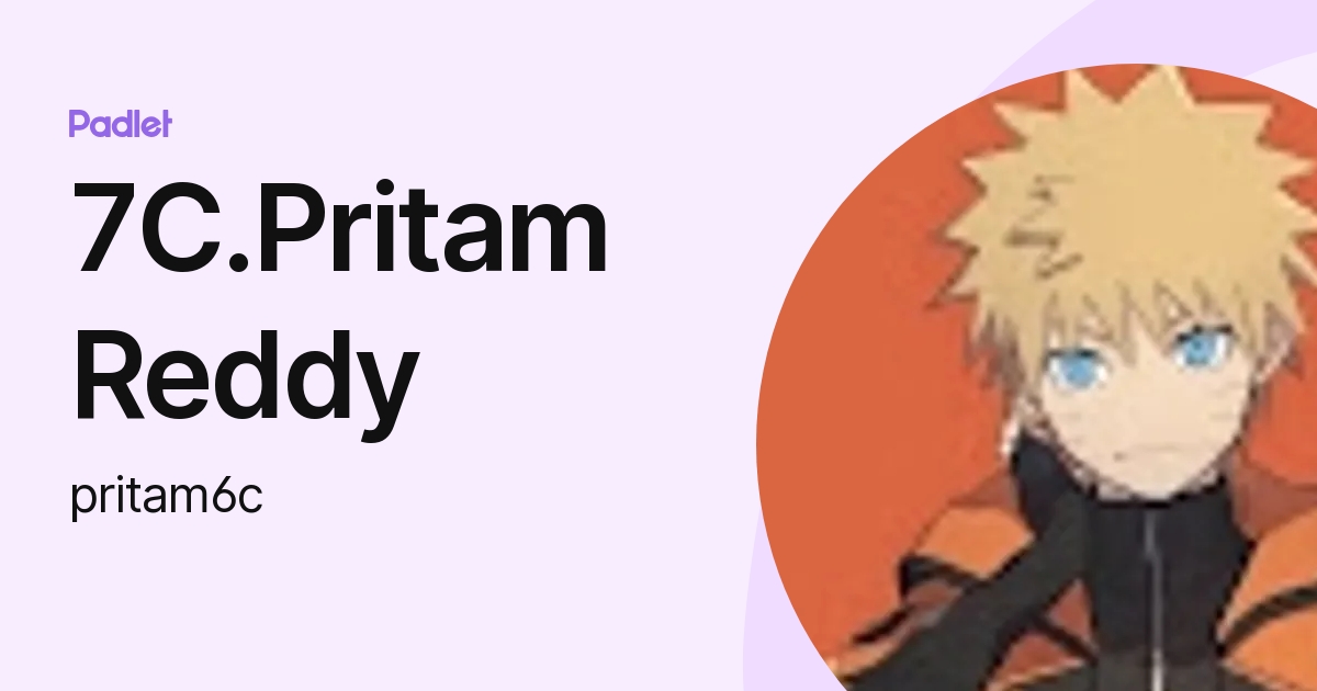 7C.Pritam Reddy (pritam6c) profile | Padlet