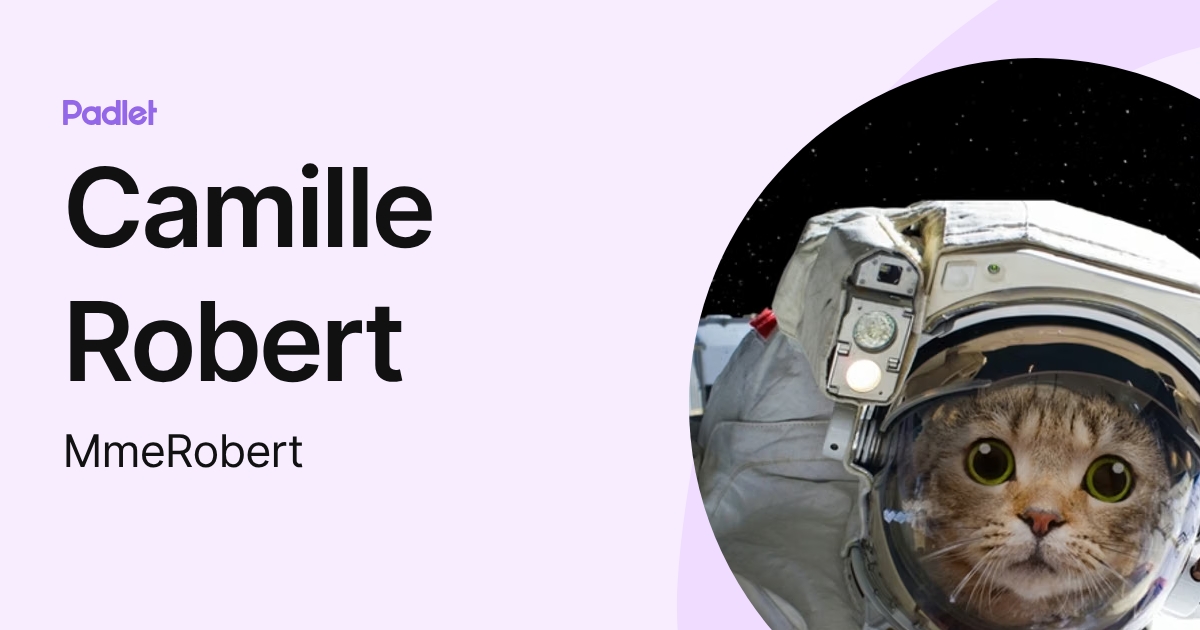 Camille Robert (MmeRobert) profile | Padlet